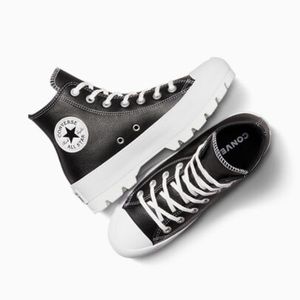 New Converse | Leather Black and White Converse